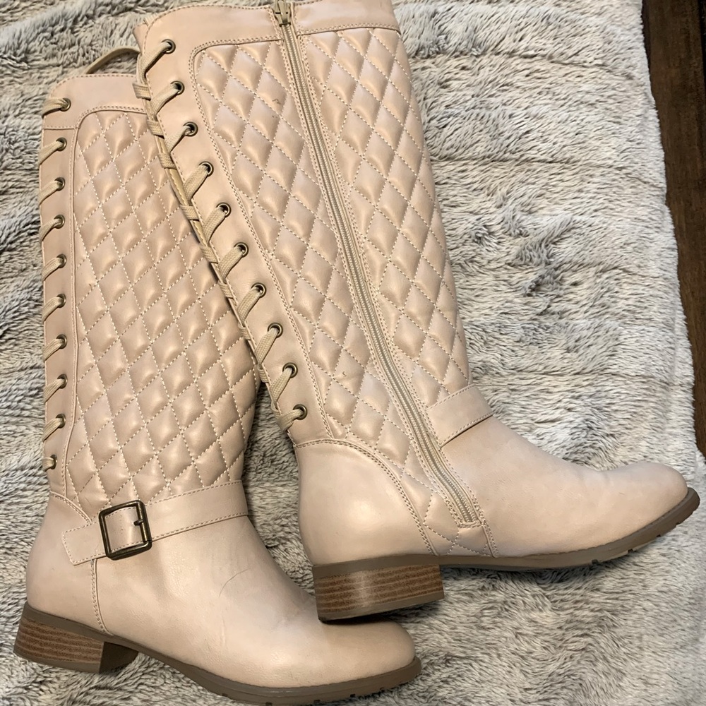 Cream colored boots